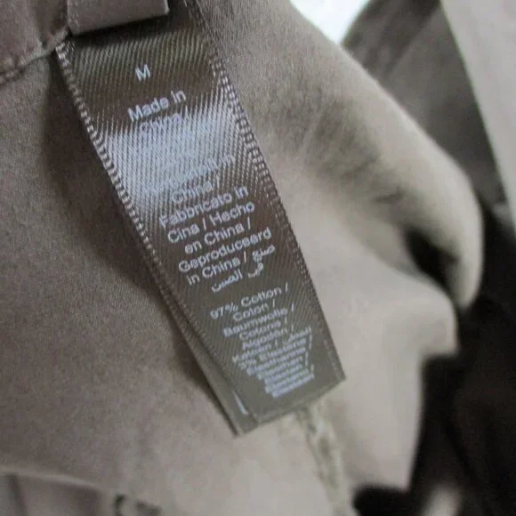 SKIMS Cotton Poplin Pants Womens Medium Brown Washed Dark Sepia Wide Leg NWT NEW - Picture 12 of 13